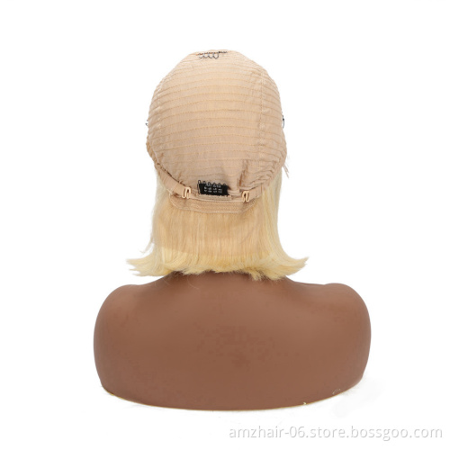 Short Color Gold Neon 613 Pink Blue Grey Straight Bob Wigs Ombre Colored 13x4 Lace Front Wig Raw Brazilian Virgin Human Hair